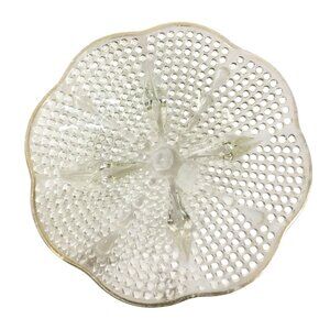 Hazel Atlas Glass Teardrop or Dot & Scalloped Pattern Candy  or Relish Dish -194